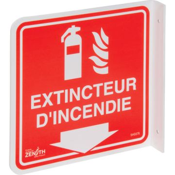 90° Projecting "Extincteur d'Incendie" Sign