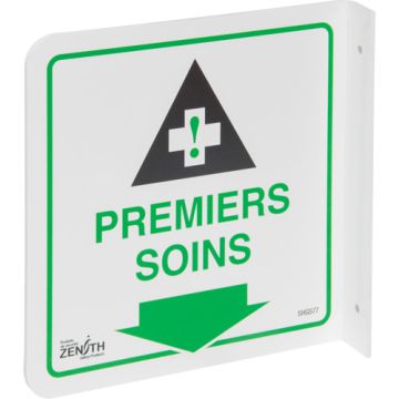 90° Projecting "Premiers Soins" Sign