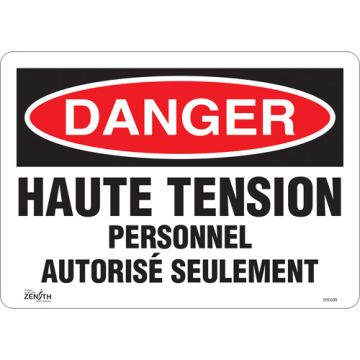 "Haute tension" Sign