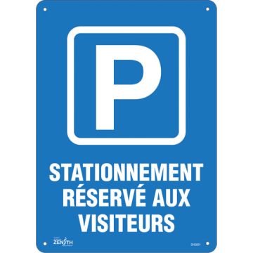 "Stationnement réservé aux visiteurs" Sign