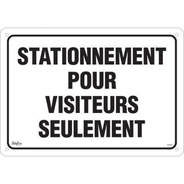 "Stationnement pour visiteurs" Sign