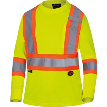 Women's Bird's-Eye Long-Sleeved Safety Shirt