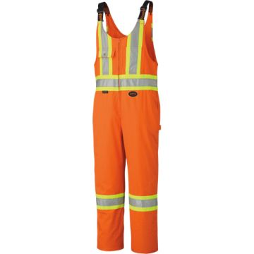 Tall High-Visibility Safety Overalls with Leg Zippers