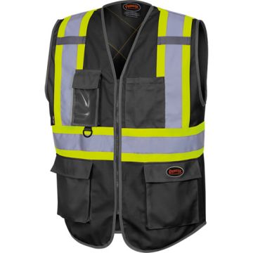 Tricot High-Visibility Safety Vest with Zipper Closure