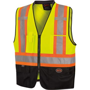 High-Visibility Zip Front Bi-Colour Safety Vest