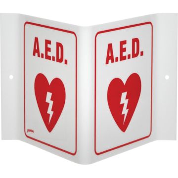 "A.E.D." V-Style Sign