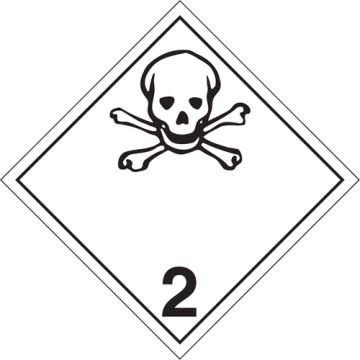 Toxic Gas TDG Placard