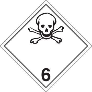 Toxic Materials TDG Placard