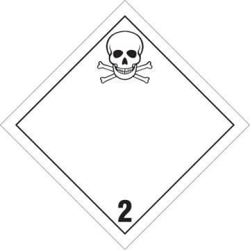 Toxic Gas TDG Placard