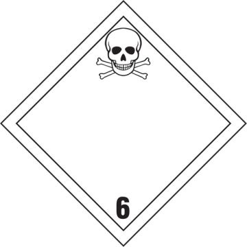 Toxic Materials TDG Placard