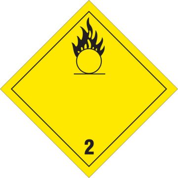 Oxygen TDG Placard