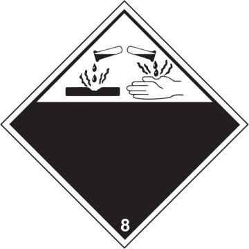 Corrosive Materials TDG Placard