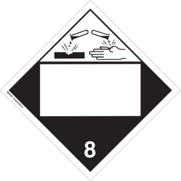 Corrosive Materials TDG Placard