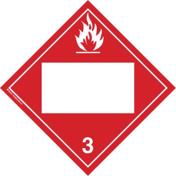 Flammable Liquids TDG Placard