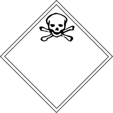 Toxic Gas TDG Placard