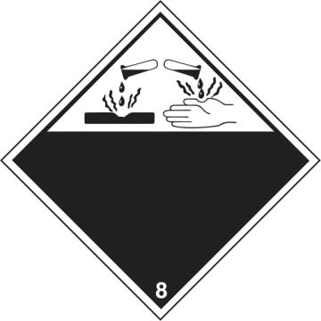 Corrosive Materials TDG Placard