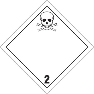 Toxic Gas TDG Placard