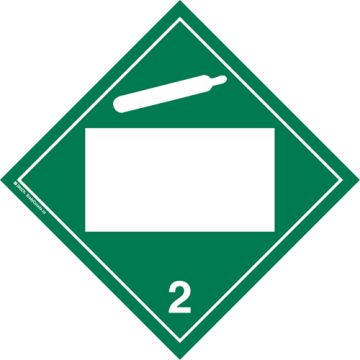Non-Toxic Gas TDG Placard