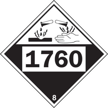 1760 Aluminum Phosphate Corrosive Materials TDG Placard