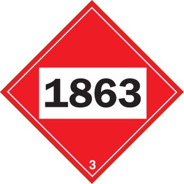 1863 Aviation Fuel Flammable Liquid TDG Placard