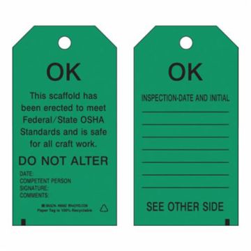Scaffold Safety Tags