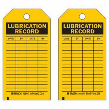 Lubrication Record Tags