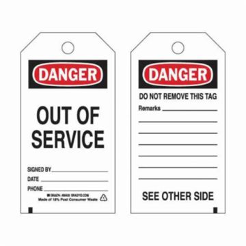 Self-Laminating Safety Tags