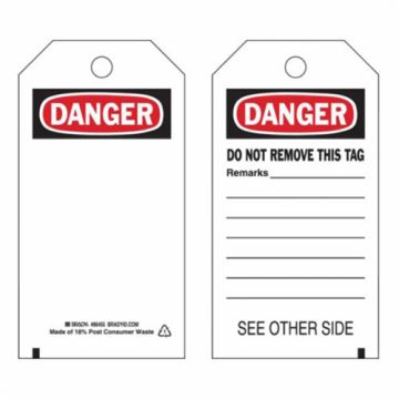 Self-Laminating Safety Tags