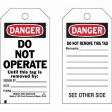 Self-Laminating Safety Tags