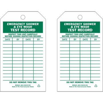 Test Record Inspection Tags