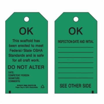 Scaffold Safety Tags