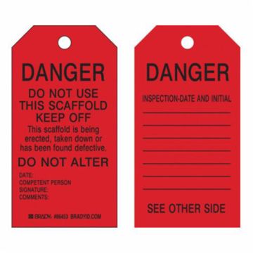 Scaffold Safety Tags