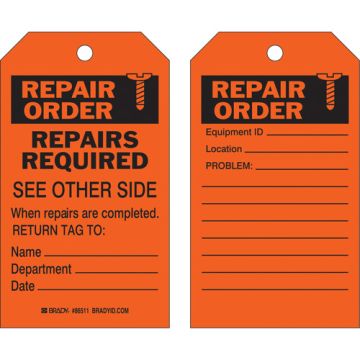 Safety Repair Tag