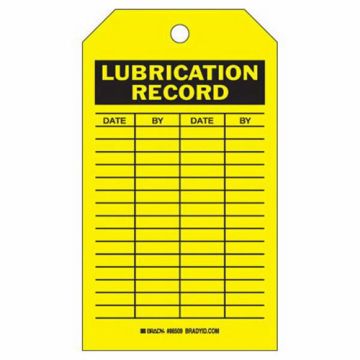 Lubrication Record Tags