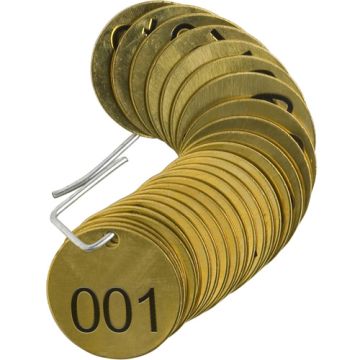 Brass Numbered Valve Tags