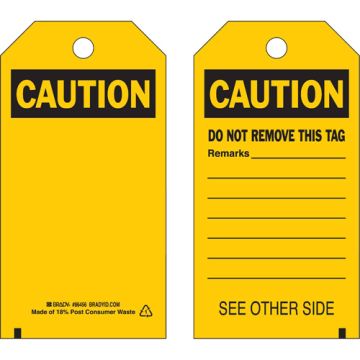 Self-Laminating Safety Tags