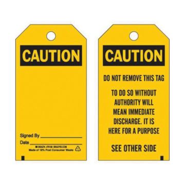 Self-Laminating Accident Prevention Tags