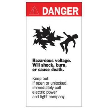 "Danger Hazardous Voltage" Sign