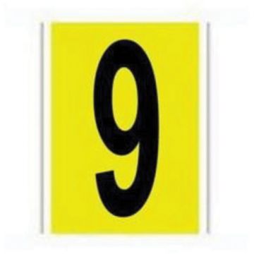 Repositionable Individual Number and Letter Label