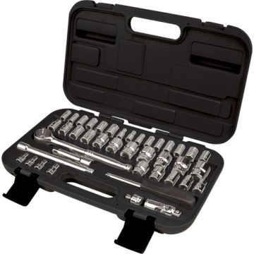 1/4" & 3/8" Drive SAE/Metric Socket Set