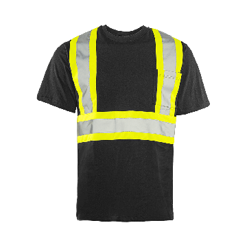 Safety T-Shirt: Black 100% Cotton Knit