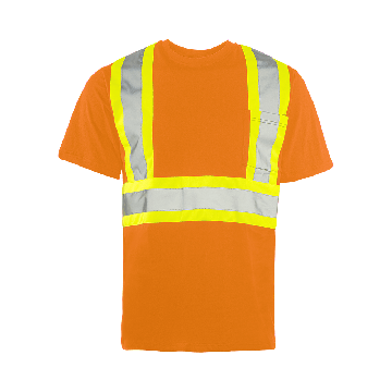 Safety T-Shirt: Hi-Vis Orange 100% Cotton Knit