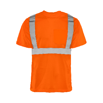 Safety T-Shirt: Hi-Vis Orange Polyester Birdseye Knit