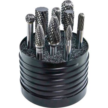 Drillco® Magnum SET 1 Solid Carbide Single Cut Burr Set