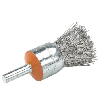 Mounted End Brush with Crimped Wires