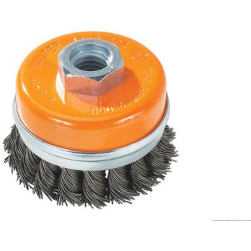 Knot-Twisted Wire Cup Brush with Ring