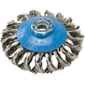 Saucer Cup Brush With Knot-Twisted Wires