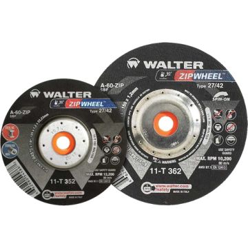 Spin-On Zipcut™ Right Angle Grinder Reinforced Cut-Off Wheels